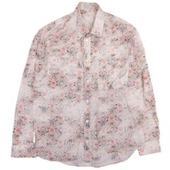 未使用 DIOR HOMME ディオール オム 21ss アモアコ ボアフォ シルクサテン 総柄 シャツ ブラウス 長袖 トップス 39 ピンク系 メンズ 古着 中古 USED 未使用 DIOR HOMME ディオール オム 21ss アモアコ ボアフォ シルク