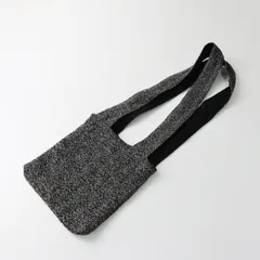 スノアンドモリソン Suno&Morrison ツイードハンドルバッグ＼ブラック トートバッグ ショルダーバッグ【2400015029023】のサムネイル