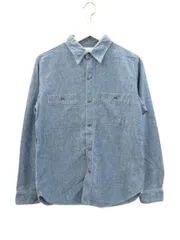 フルカウント FULLCOUNT シャンブレーシャツ 長袖シャツ マチ付き ブルー 38のサムネイル