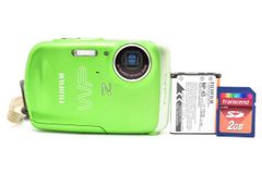 動作確認済】​希少色 富士フイルム FinePix Z33WPグリーン 防水⑪