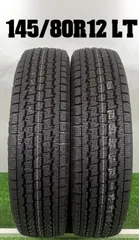 送料無料★145/80R12 LT ブリヂストン W300 2025年製 2本 冬 タイヤ スタッドレス 中古 TB1366のサムネイル