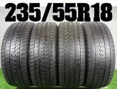 送料無料★235/55R18 ハイフライ WIN-TURI212 2022年製 4本 冬 タイヤ スタッドレス 中古 TB1367のサムネイル