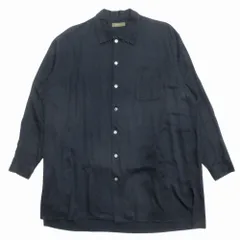 良品 Y's for men ワイズ フォー メン ヨウジヤマモト 02AW オーバーサイズ ワイド ロング シャツ カットソー ネイビー ブラック系 メンズ 古着 中古 USEDのサムネイル