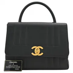 【中古】シャネル マドモアゼル ハンドバッグ トップハンドル ココマーク ロゴ キャビアスキン Aランク ch97278ffのサムネイル