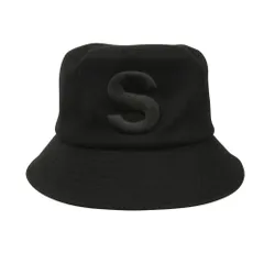 未使用 25aw sacai サカイ Wool Melton S Hat ウール メルトン バケット ハット バケット Sロゴ 刺繍 3 黒 ブラック メンズ 古着 中古 USEDのサムネイル