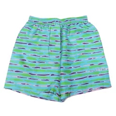未使用 Louis Vuitton ルイヴィトン Silk mini short シルク ボクサー ショートパンツ ゴムウエスト 総柄 ロゴ 36 青 緑 レディース 古着 中古 USEDのサムネイル