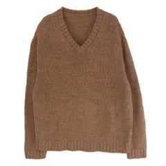 TENDERLOIN テンダーロイン V NECK COTTON KNIT ロゴパッチ Vネック コットン ニット セーター ブラウン系 M【中古】のサムネイル