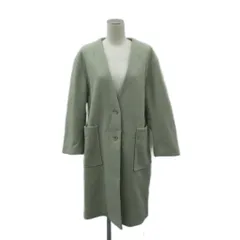 アズールバイマウジー AZUL by moussy ノーカラーコート ロング丈 S 緑 グリーン /SM40 ■GY74のサムネイル