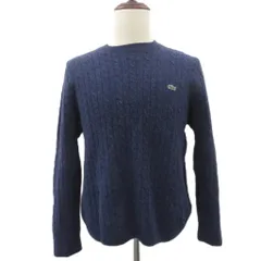 ラコステ LACOSTE ニット セーター 長袖 ロゴ刺繍 XL 青 ブルー /SM34 ■GY53のサムネイル