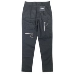 미사용 21SS YUKI HASHIMOTO 유키하시모토 ASTRONAUT EVA TROUSERS 지퍼 카고 팬츠 테이퍼드 코튼 46 블랙 맨즈 헌 옷 ​​중고 USED