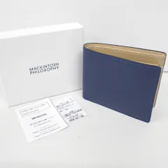 ID349751 マッキントッシュフィロソフィー 二つ折り財布 MAPW-710015-041 ユニセックス ネイビー/ベージュ MACKINTOSH PHILOSOPHY 中古のサムネイル