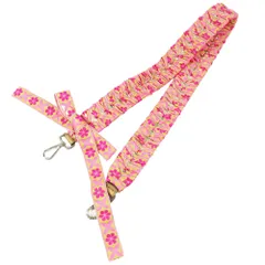 未使用 FENDI フェンディ STRAP YOU ストラップユー バッグ用 ショルダーストラップ アクセサリー リボン 花柄 チロリアンテープ ピンク レディース 古着 中古 USEDのサムネイル