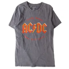 美品 ELEVEN PARIS イレブンパリ AC/DC バンド Tシャツ バンT カットソー 半袖 ダメージ ヴィンテージ加工 ロゴ サイズS グレー メンズ 古着 中古 USEDのサムネイル