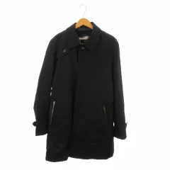 コムサイズム COMME CA ISM トレンチコート XL 黒 ブラック 無地 レギュラーカラー 長袖 比翼 /MN35 ■ECB006のサムネイル