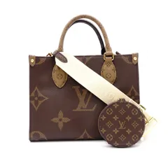 LOUIS VUITTON ルイヴィトン オンザゴー PM モノグラム リバース ハンドバッグ PVC ブラウン系 2way クロスボディのサムネイル