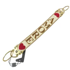 未使用 DOLCE&GABBANA ドルチェアンドガッバーナ バッグ用 ショルダーストラップ ベロア AMORE ハート ロゴ ベージュ ゴールド レディース 古着 中古 USEDのサムネイル