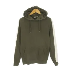 エイソス asos プルパーカー スウェット 2XS 緑 カーキ サイドライン 長袖 フード付き /CK7 ■ECB006のサムネイル