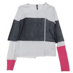 新品同様 AULA AILA アウラ アイラ 26SS カラーブロックチュールインナー シースルー シアー 長袖 カットソー 0 グレー ピンク レディース 古着 中古 USEDのサムネイル