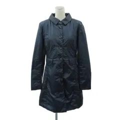イブルース i Blues 中綿コート ロング丈 44 紺 無地 ステンカラー /SY55 ■GY74のサムネイル
