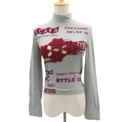 ドルチェ&ガッバーナ ドルガバ DOLCE&GABBANA カットソー ショート丈 長袖 40/26 M グレー ハイネック 総柄 プリント /SY45 ■GY74のサムネイル