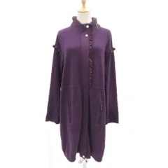エスカーダ ESCADA SPORT ジャケット ロング丈 フリル L 紫 パープル /SM8 ■GY74のサムネイル