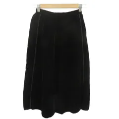 ジバンシィ GIVENCHY ベロアスカート フレアスカート ロング丈 無地 6 黒 /SY53 ■GY74のサムネイル