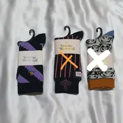 パープル ピンク ライトグレー なみなみ柄 ストライプ パンダ VIVIENNE WESTWOOD 靴下のサムネイル