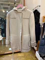 DKNY アイボリー フード ショート コートのサムネイル