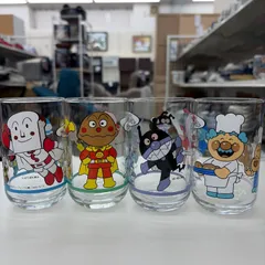 ★リユースのサカイ東金店★  それいけ！アンパンマン　昭和レトロガラスコップ　4個セット   管理260701-03のサムネイル