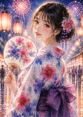 493 幻想的なアニメ風イラスト 2Lサイズ 妖精 お城 ファンタジー