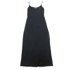 良品 ESCADA エレメンツエスカーダ ロング キャミワンピース ドレス ノースリーブ セミフレア ストレッチ 34 黒 ブラック レディース 古着 中古 USEDのサムネイル