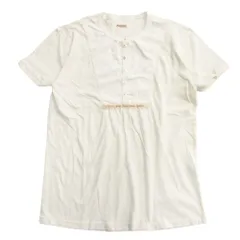 KAPITAL キャピタル フェイクレイヤード Tシャツ カットソー ヘンリーネック 2 白 ホワイト メンズ 古着 中古 USEDのサムネイル