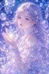493 幻想的なアニメ風イラスト 2Lサイズ 妖精 お城 ファンタジー
