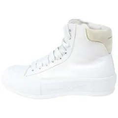 Alexander McQueen (アレキサンダーマックイーン) レースアップ キャンバス ハイカットスニーカー ホワイト レディース 38 1/2 666381のサムネイル