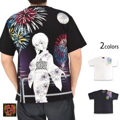 EVANGELION × 니시키 레이 불꽃 놀이 반소매 T 셔츠 ◆ 니시키