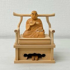 木彫柘植淡彩色 日蓮上人 13cm - メルカリ