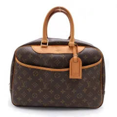 LOUIS VUITTON (ルイヴィトン) モノグラム ドーヴィル ハンドバッグ ブラウン PVC×レザー M47270 ゴールド金具のサムネイル