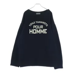 Yohji Yamamoto POUR HOMME (ヨウジヤマモト プールオム) 25AW PIGMENT PRINT ARCH LOGO SWEAT フロントロゴクルーネックスウェット トレーナー ブラックのサムネイル