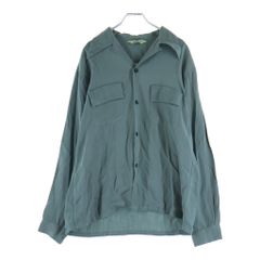 L 40s 50s レーヨン ギャバジャン 深緑 フェード フラップ付 L 40s 50s レーヨン ギャバジャン ベージュ フラップ付 - メルカリ
