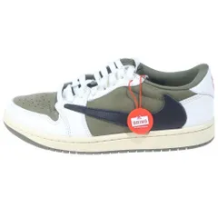 NIKE (ナイキ) ×TRAVIS SCOTT AIR JORDAN 1 LOW OG REVERSE OLIVE トラヴィススコット エアジョーダン1 リバース オリーブ ローカットスニーカー US7.5/25.5cm DM7866-200のサムネイル