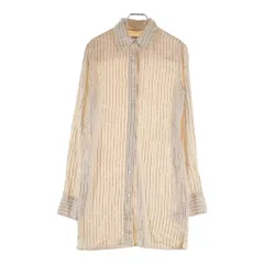 ALEXANDER WANG (アレキサンダーワン) crystal hotfix slim shirt dress ラインストーン装飾 ストライプ長袖シャツ ピンク レディース 1WC2226461のサムネイル