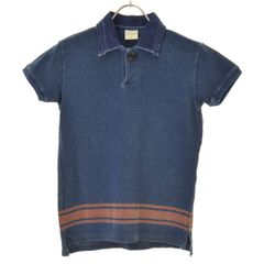KAPITAL セーラーカラー カノコ半袖ポロシャツ ネイビー サイズ1