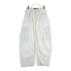 ALEXANDER WANG (アレキサンダーワン) Oversized Rounded Low Rise Jeans オーバーサイズ デニムカーゴパンツ アイボリー レディース 4DC2244305のサムネイル