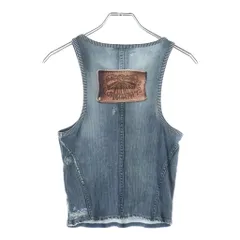 Acne Studios (アクネ ストゥディオズ) Printed Tank Top トロンプルイユ デニムタンクトップ ノースリーブシャツ インディゴ レディース FN-WN-TSHI000618のサムネイル