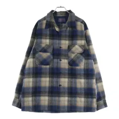 PENDLETON (ペンドルトン) 70S VINTAGE ヴィンテージ USA製 チェック ウールフランネル 長袖シャツ グレー/ブルーのサムネイル