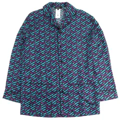 未使用品△VERSACE ヴェルサーチ 2022年製 1005376 1A02923 ラ・グレカ シルクパジャマトップ オーバーサイズ 長袖シャツ 3 伊製 正規品のサムネイル