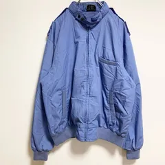 Diplom　長袖ハイネックナイロンジャケット　ジップアップブルゾン　エポーレット　水色　ライトブルー　秋冬服　古着【値引き交渉OK！】のサムネイル