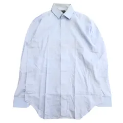 GIORGIO ARMANI ジョルジオアルマーニ シャツ カットソー ブラウス フライフロント 比翼 長袖 水色 ブルー メンズ 古着 中古 USEDのサムネイル