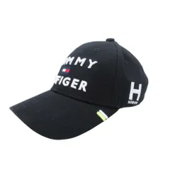美品 Tommy Hilfiger golf トミーヒルフィガーゴルフ トリプルロゴ 刺繍 ベースボールキャップ 野球帽 帽子 57cm ブラック メンズ レディース 古着 中古 USEDのサムネイル
