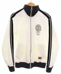 オニツカタイガー ONITSUKA TIGER Track Jacket トラックジャケット ラグラン フロッキープリント 虎刺繍 OKJ070 M ジャージ ホワイト Mサイズ 103MT-4919のサムネイル